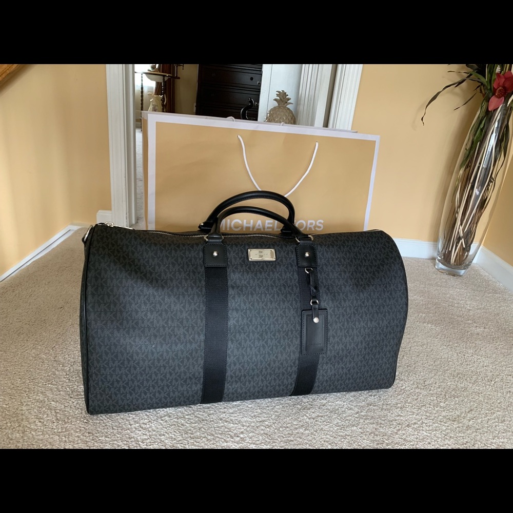 Brand New MICHAEL KORS black duffel bag